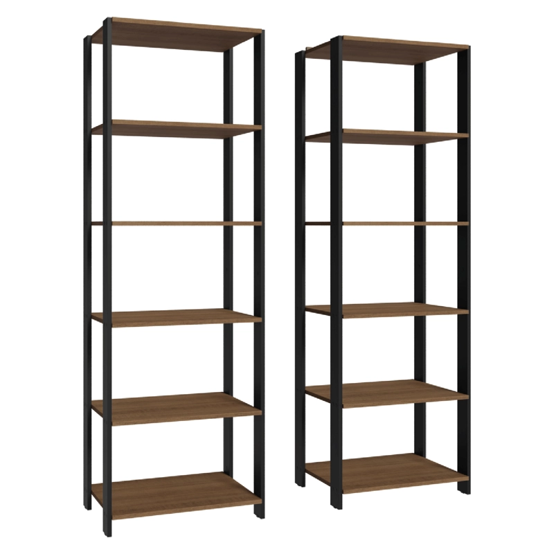 ESTANTE DESPENSA DE COCINA MADESA 118 CM 10 REPISAS MARRON/NEGRO - 7