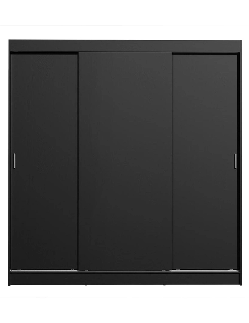 CLOSET MADESA RENO 3 PUERTAS CORREDIZAS NEGRO - 1