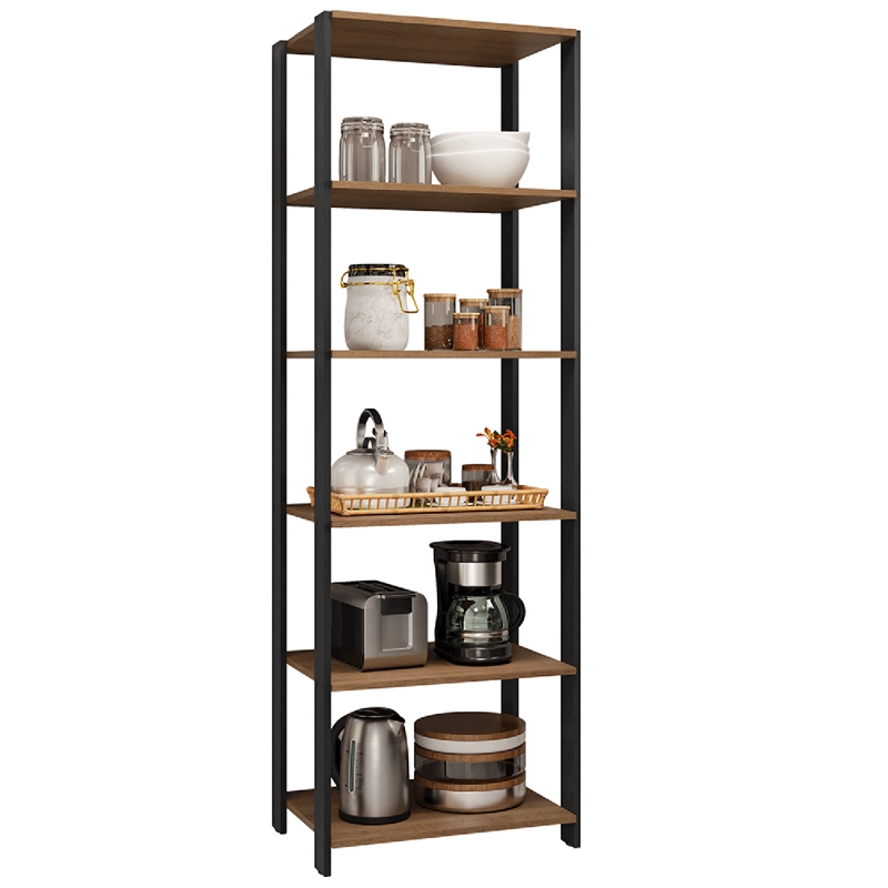 ESTANTE MULTIUSO MADESA 59 CM 5 REPISAS MARRON/NEGRO - 2