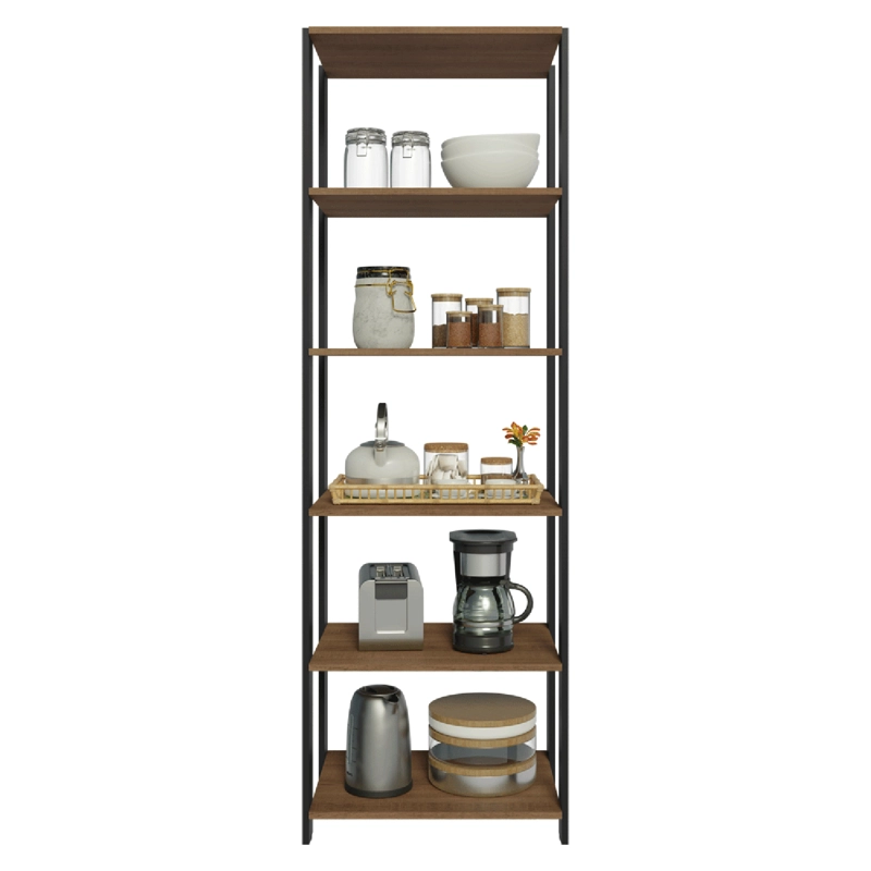 ESTANTE MULTIUSO MADESA 59 CM 5 REPISAS MARRON/NEGRO - 6