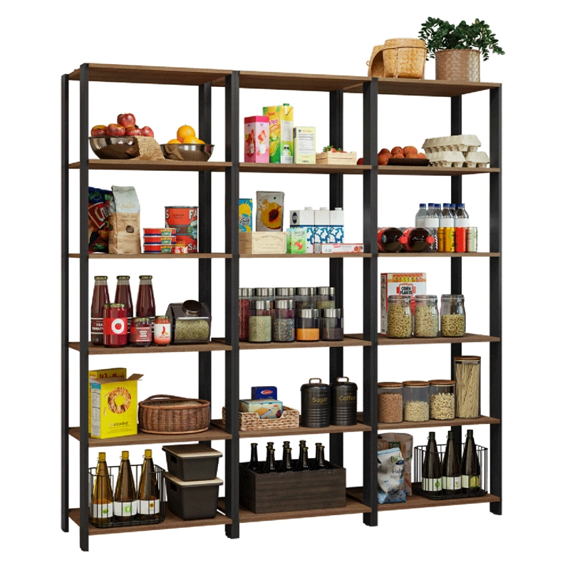 ESTANTE DESPENSA DE COCINA MADESA 177 CM 15 REPISAS MARRON/NEGRO - 2