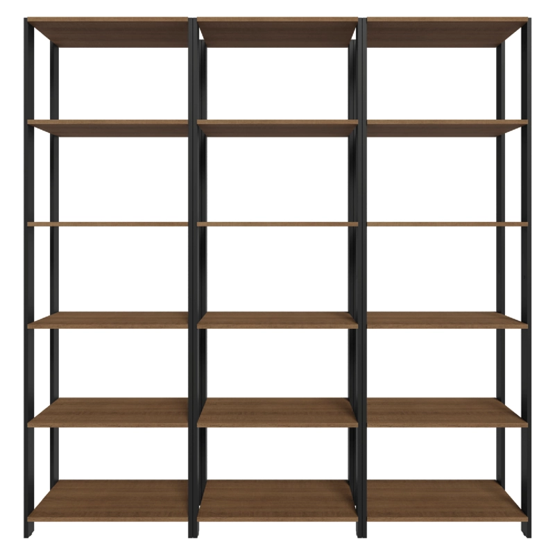 ESTANTE DESPENSA DE COCINA MADESA 177 CM 15 REPISAS MARRON/NEGRO - 6