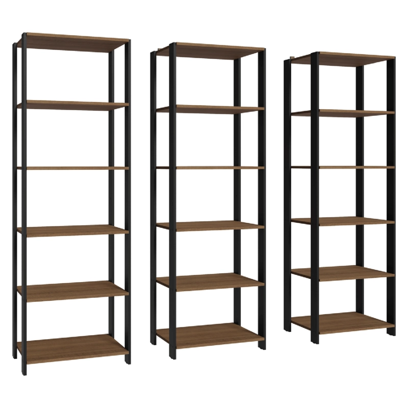 ESTANTE DESPENSA DE COCINA MADESA 177 CM 15 REPISAS MARRON/NEGRO - 7