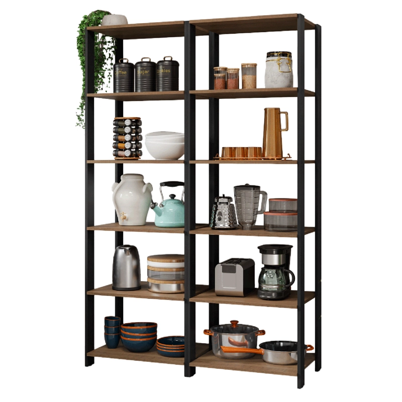 ESTANTE MULTIUSO MADESA 118 CM 10 REPISAS MARRON/NEGRO - 2