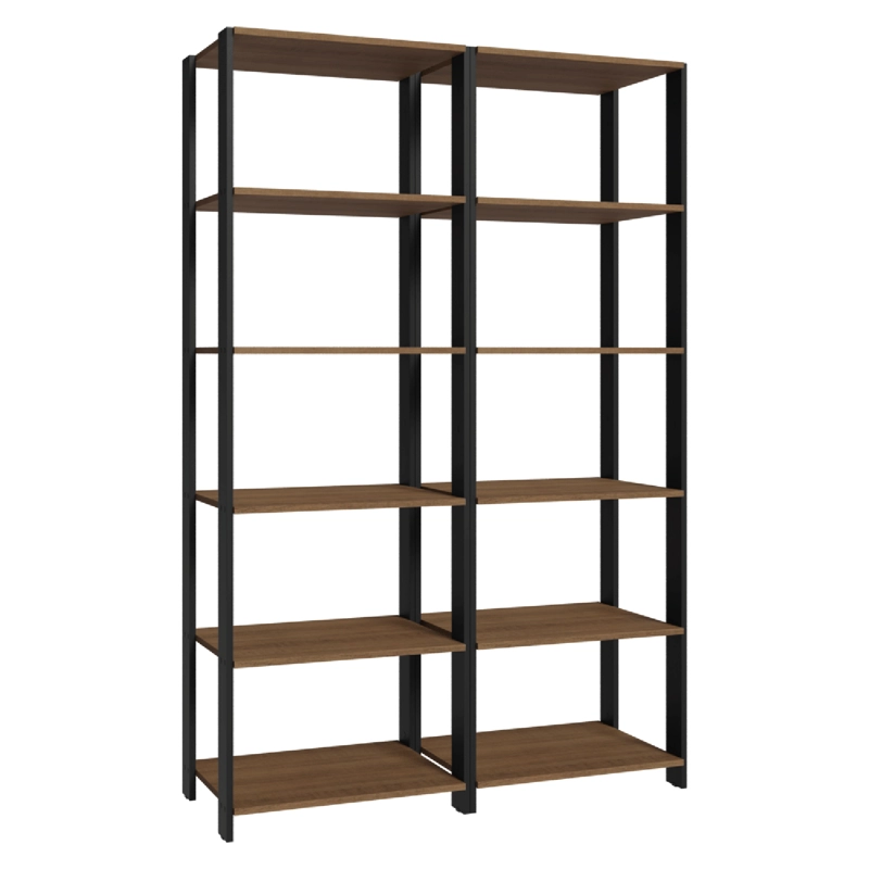 ESTANTE MULTIUSO MADESA 118 CM 10 REPISAS MARRON/NEGRO - 9