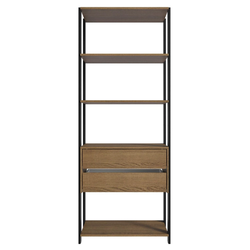 CLOSET ABIERTO MADESA VALENCIA 70 CM 4 REPISAS MARRON/NEGRO - 5