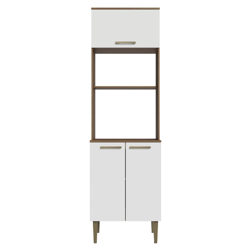 TORRE PARA HORNO Y MICROONDAS MADESA LILLE 60 CM 3 PUERTAS MARRON/BLANCO - 9