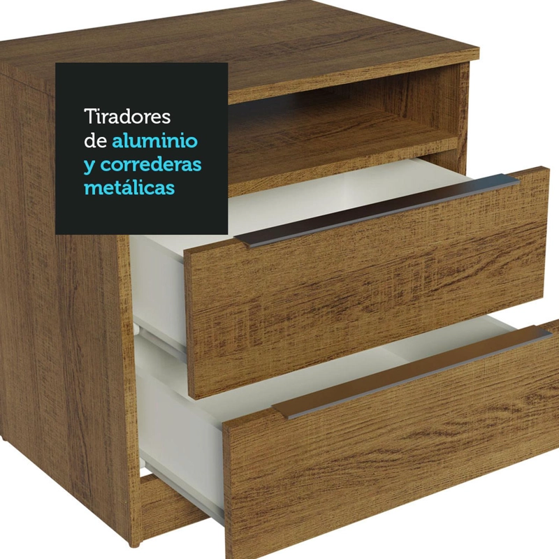 VELADOR MADESA 3227 CON 2 CAJONES MARRON - 4