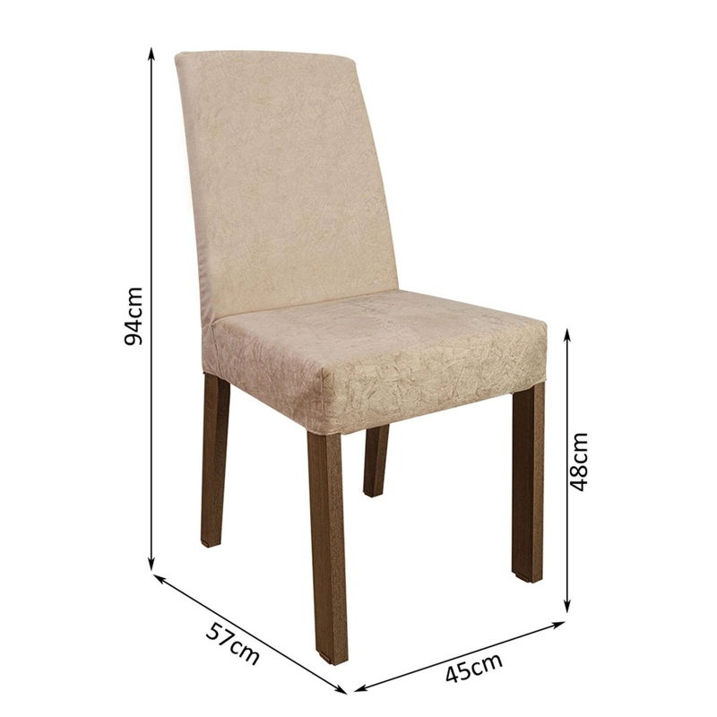 JUEGO DE COMEDOR MADESA SIMONE MARRON/CREMA/IMPERIAL - 5