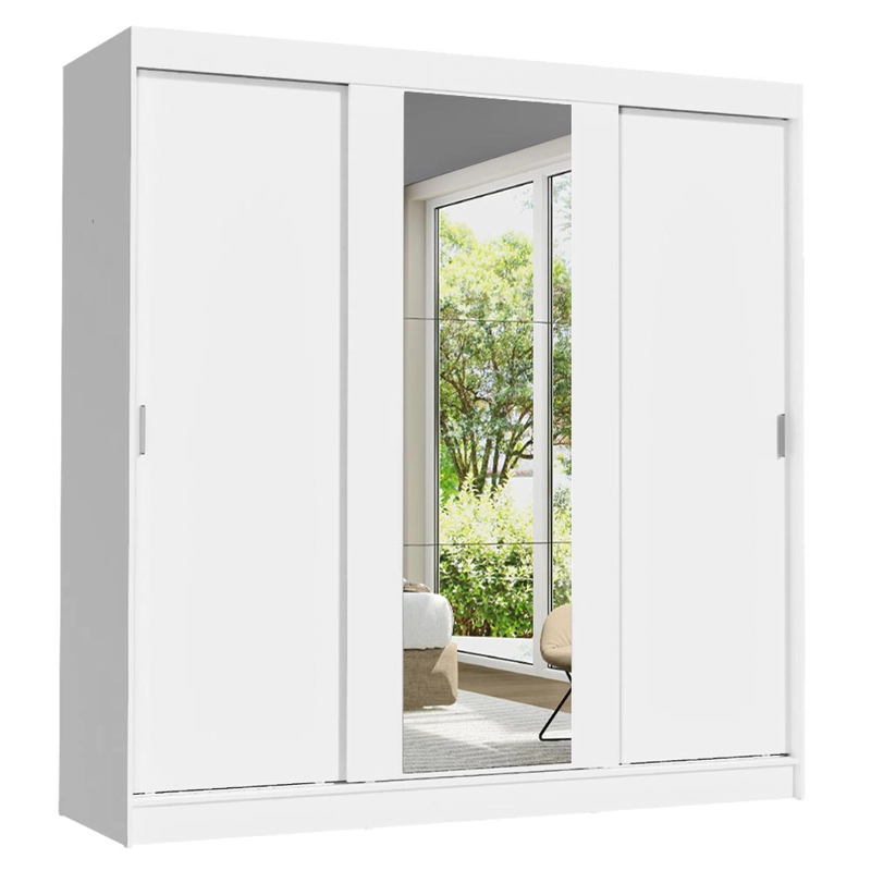 CLOSET MADESA RENO 3 PUERTAS CORREDIZAS BLANCO - 2