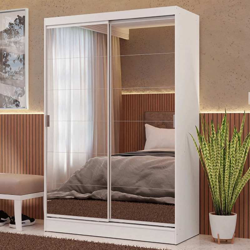 CLOSET MADESA MAX 2 PUERTAS CORREDIZAS CON ESPEJOS BLANCO - 1
