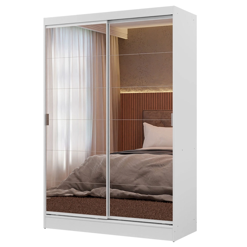 CLOSET MADESA MAX 2 PUERTAS CORREDIZAS CON ESPEJOS BLANCO - 2