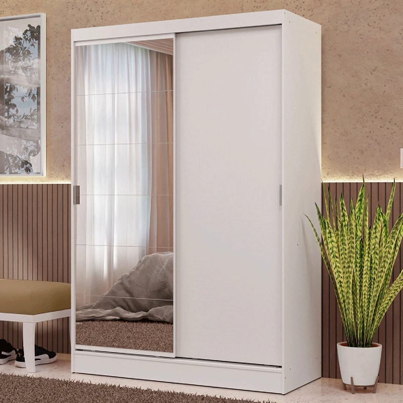 CLOSET MADESA MAX 2 PUERTAS CORREDIZAS CON 1 ESPEJO BLANCO - 1