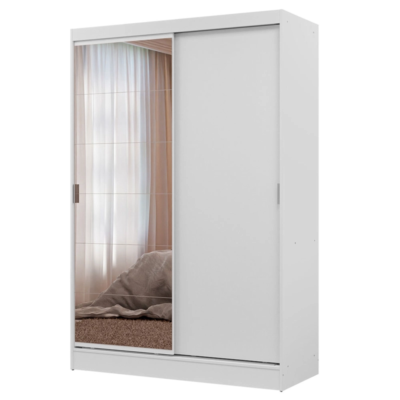 CLOSET MADESA MAX 2 PUERTAS CORREDIZAS CON 1 ESPEJO BLANCO - 2