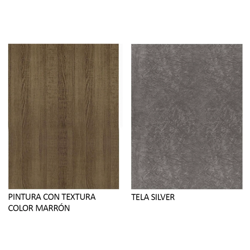 JUEGO DE COMEDOR MADESA DORIS CON 8 SILLAS MARRON/SILVER - 3