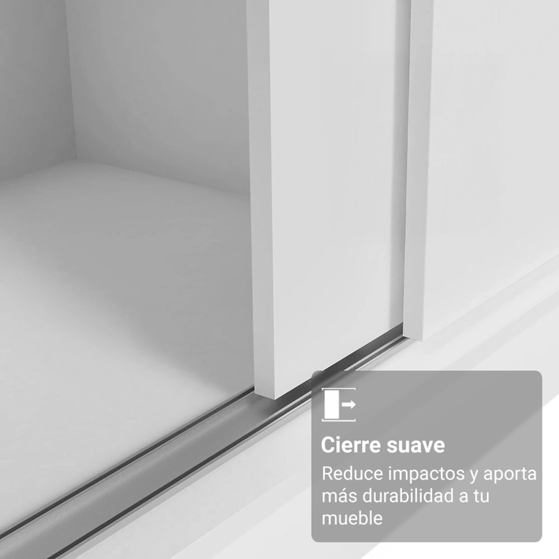 CLOSET MADESA RENO 3 PUERTAS CORREDERAS BLANCO - 5