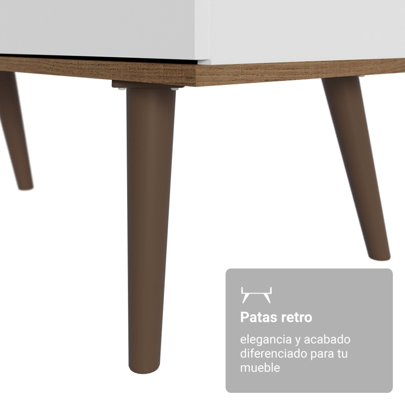 ESCRITORIO DE ESTUDIO EN L MADESA LISBOA 3 CAJONES BLANCO/MARRON - 7