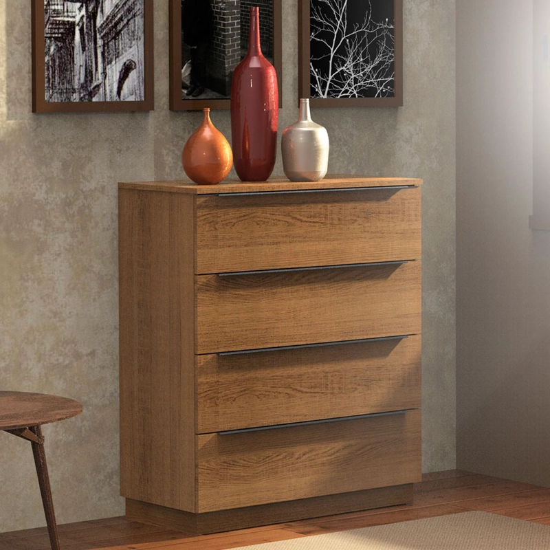 COMODA MADESA CON 4 CAJONES MARRON - 1