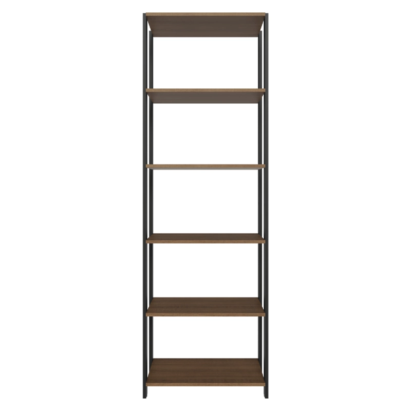 ESTANTE LIBRERO MADESA 59 CM 5 REPISAS MARRON/NEGRO - 7