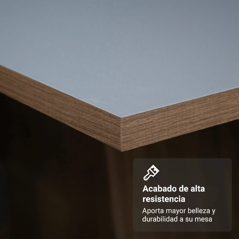 MESA DE COMEDOR MADESA 5389 RECTANGULAR MARRON/GRIS - 5