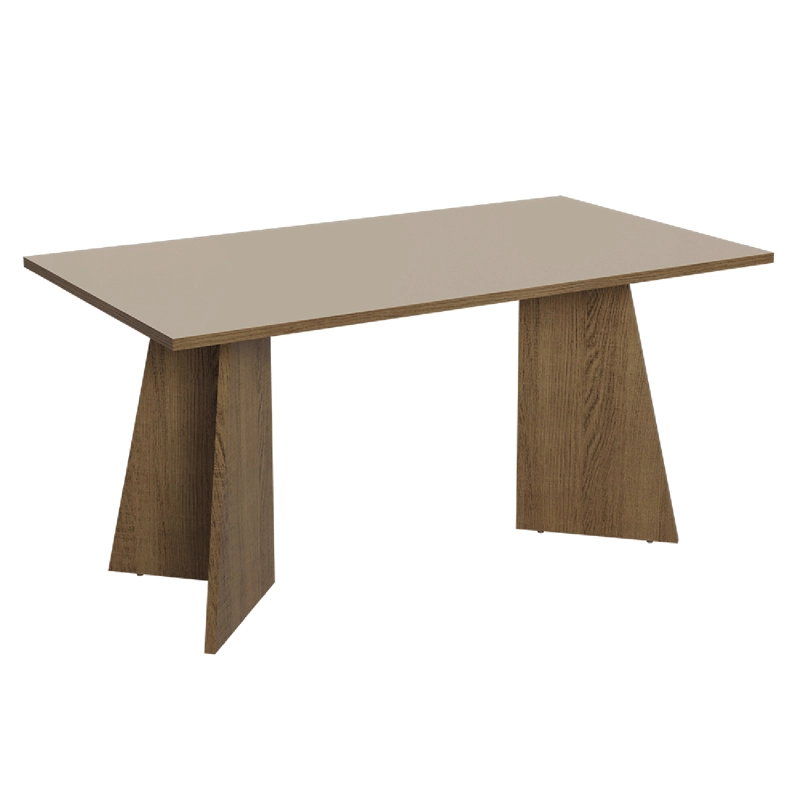 MESA DE COMEDOR MADESA 5389 RECTANGULAR MARRON/CREMA - 1