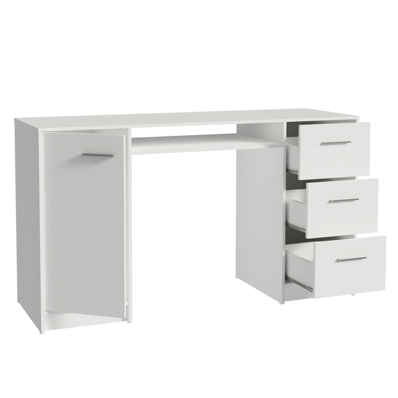 ESCRITORIO MADESA ALASKA 1 PUERTA 3 CAJONES BLANCO - 8