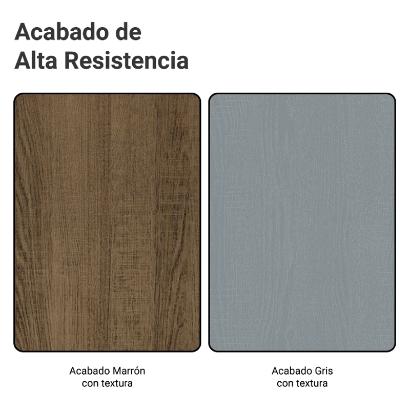 MESA DE COMEDOR MADESA 5389 CON VIDRIO RECTANGULAR MARRON/GRIS - 6