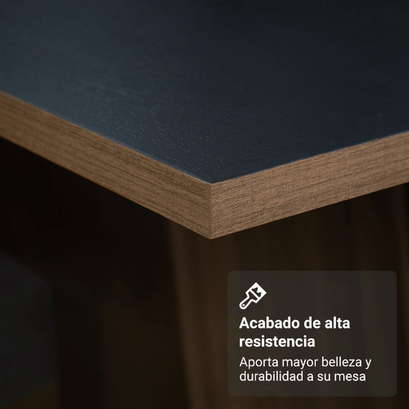 MESA DE COMEDOR MADESA 5389 RECTANGULAR MARRON/NEGRO - 5