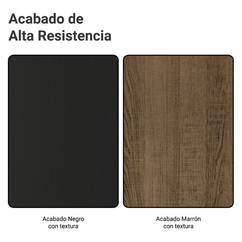 ESTANTE LIBRERO MADESA 129 CM 9 REPISAS 2 CAJONES MARRON/NEGRO - 9
