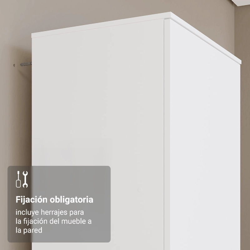 ZAPATERO MADESA ISIS 1 PUERTA BLANCO - 5