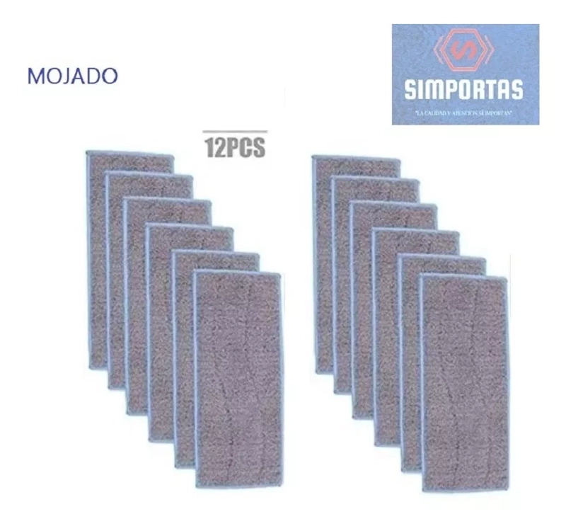 SET 12 PAÑOS REPUESTO PARA IROBOT BRAAVA JET M6 MOJADO STGO. - 1