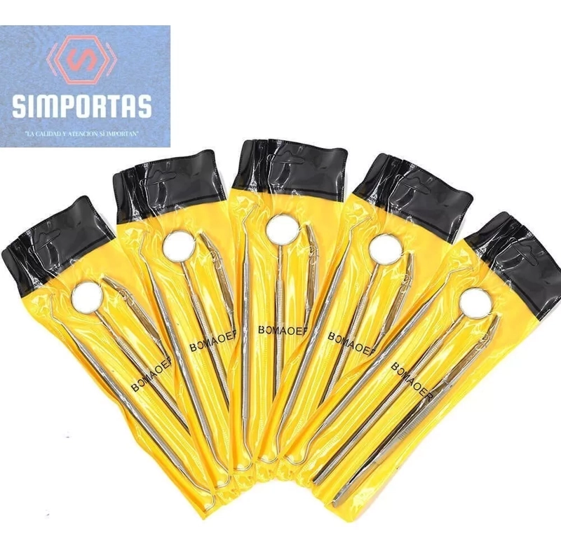 SET DENTAL DE EXAMEN ESPEJO PINZA Y SONDA ODONTOLOGIA STGO - 1