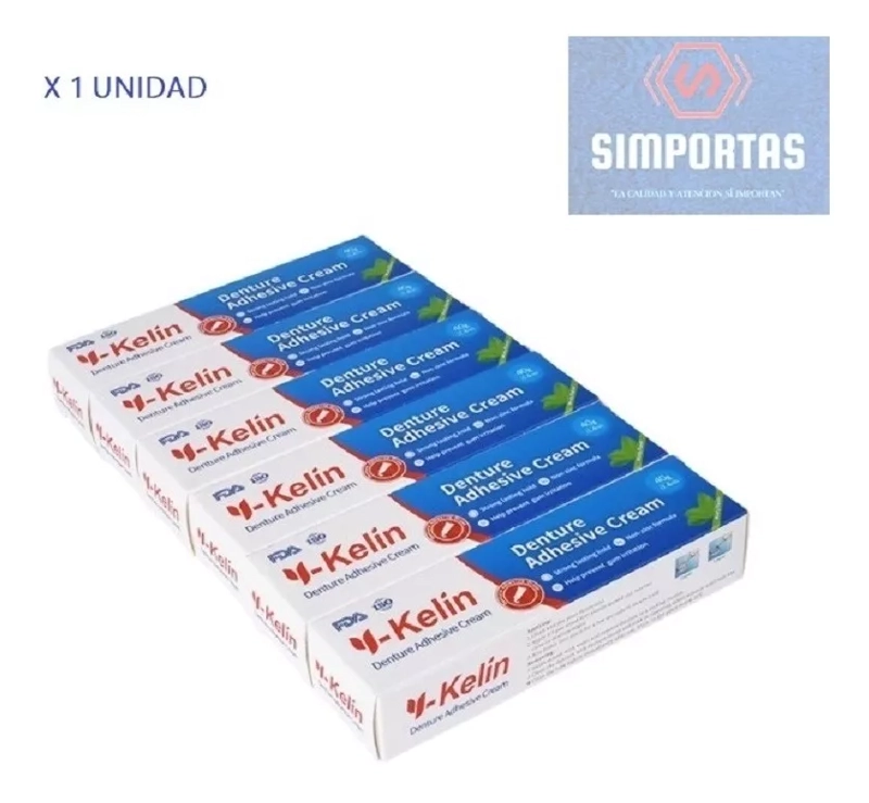 ADHESIVO PROTESIS DENTAL Y-KELIN 40 GRS CREMA SABOR MENTA - 1