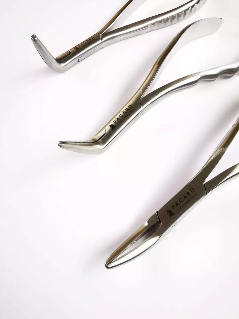 SET 3 FORCEP EXTRACCION RAICES DENTALES PREMIUM MARCA PACARD - 1