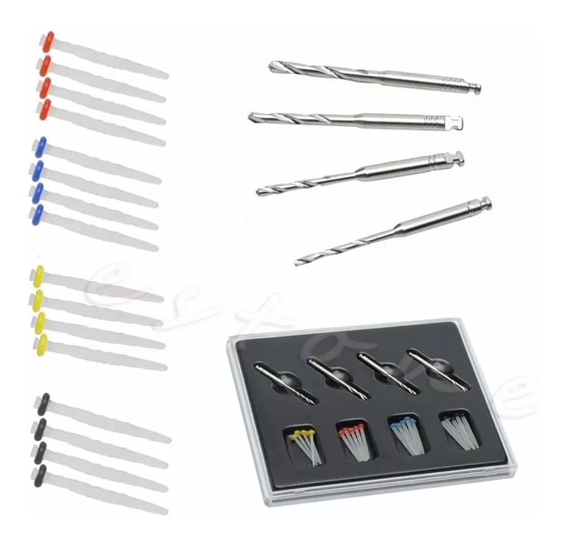 KIT POSTE FIBRA DE VIDRIO DENTAL ODONTOLOGIA 20 UNIDADES - 1