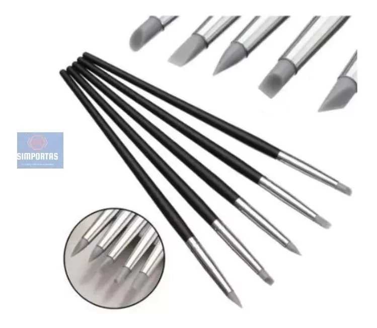 PACK 5 PINCELES DE SILICONA PARA COMPOSITE DENTAL SANTIAGO - 1