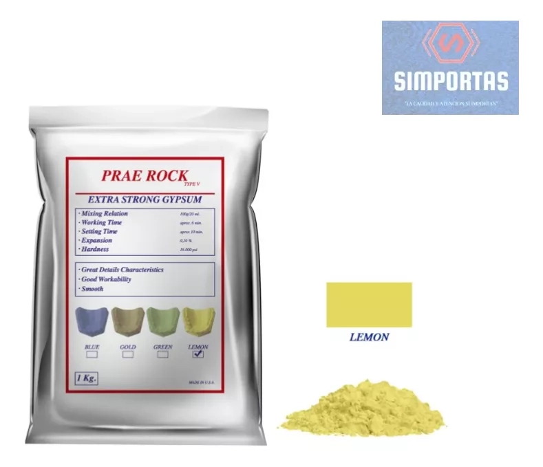YESO EXTRADURO PREMIUM TIPO V PRAE ROCK USA 1KG LO ULTIMO - 1