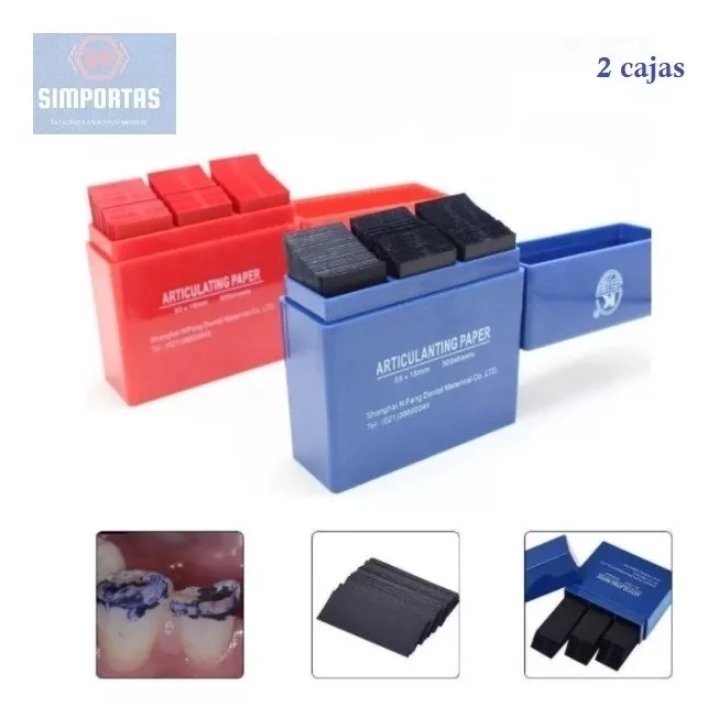 PACK 2X PAPEL ARTICULAR DENTAL OCLUSION (600U) CALIDAD ENVIO - 1