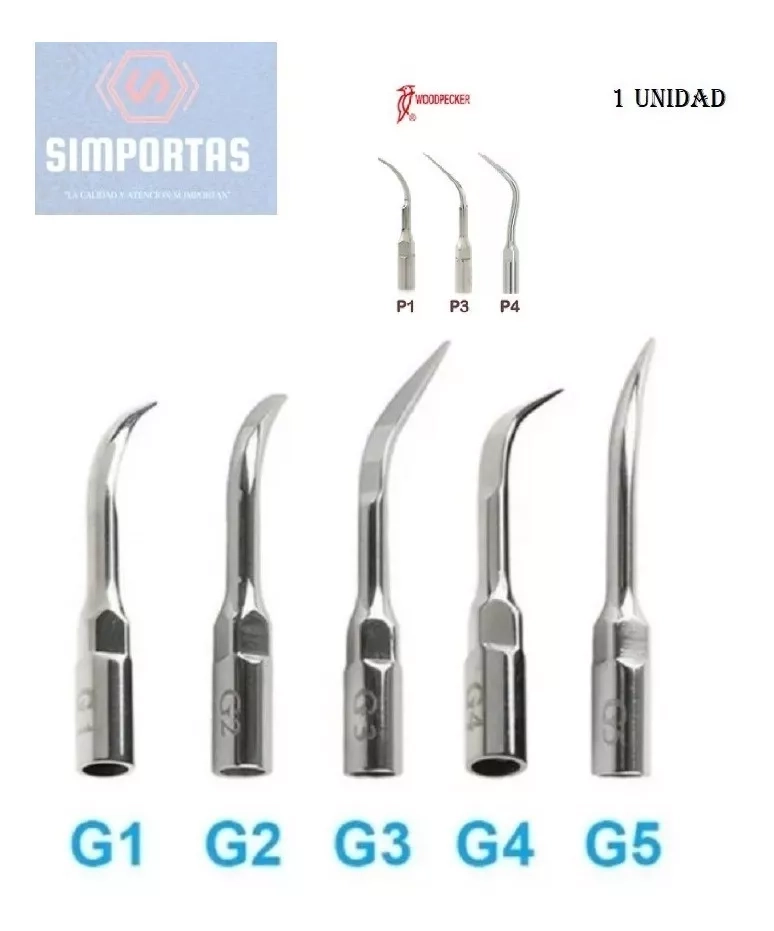 PUNTAS SCALER ULTRASONIDO CAVITRON WOODPECKER UNIDAD STGO. - 1
