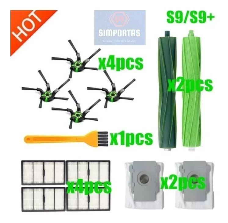 KIT COMPLETO REPUESTO PARA IROBOT ROOMBA S9 9150 S9+ S9 PLUS - 1