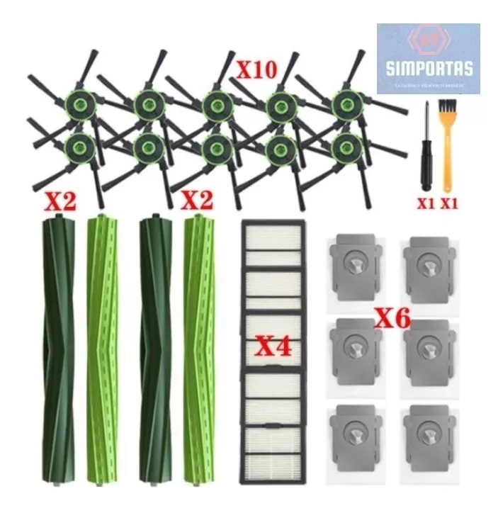 KIT XL REPUESTO PARA IROBOT ROOMBA S9 9150 S9+ S9 PLUS STGO. - 1
