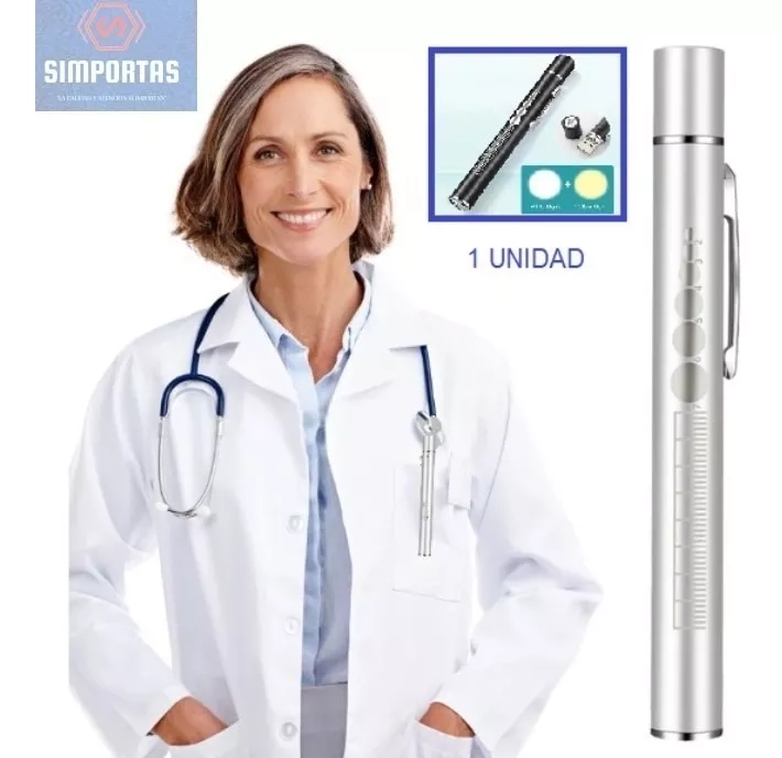 LINTERNA ME DICA REFLEJOS CARGA USB 2 LUCES CLIP SANTIAGO - 1