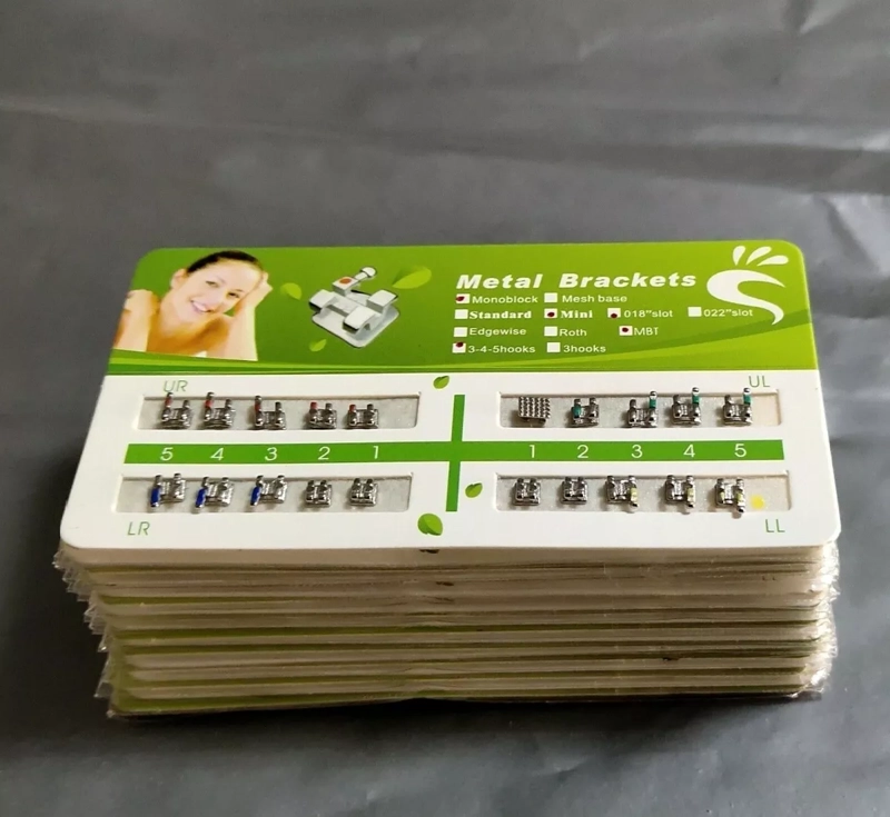 3 X BRACKETS ORTODONCIA METALICOS ROTH MBT SLOT 022 SANTIAGO - 1