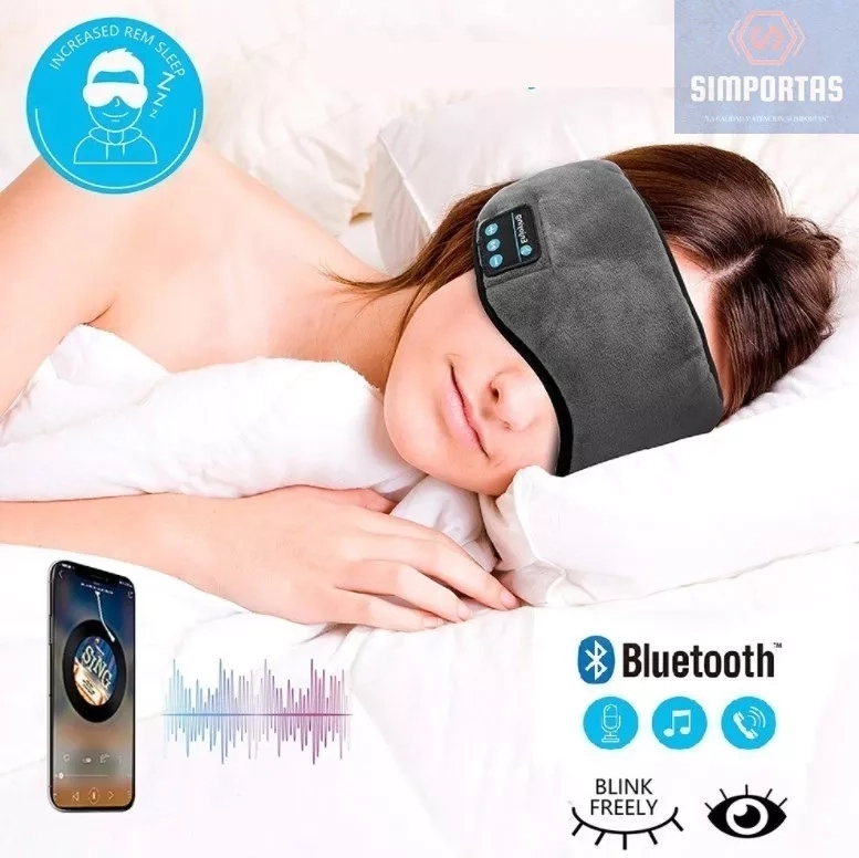 ANTIFACES AURICULARES DORMIR BLUETOOTH MUSICA MICROFONO STGO - 1