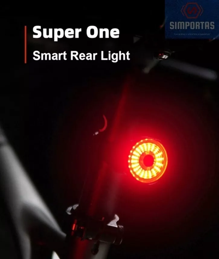 LUZ LED FRENO INTELIGENTE BICICLETA SUPER ONE LA MEJOR STGO - 1