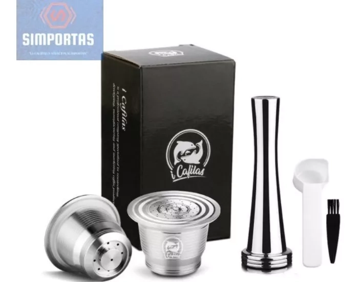 PACK XL CAPSULAS REUTILIZABLE ACERO PARA NESPRESSO NUEVO - 1