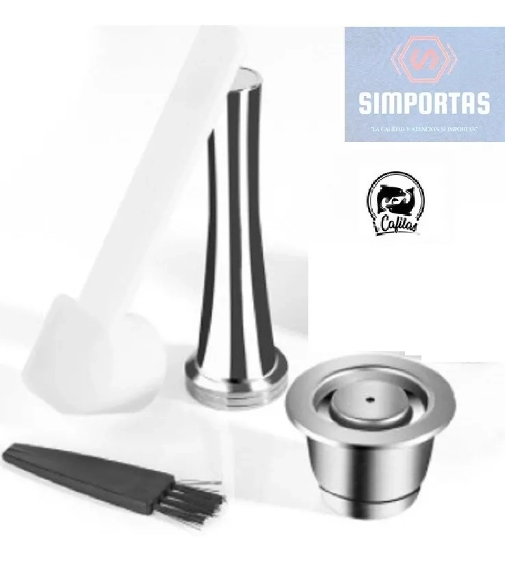 1 CAPSULA REUTILIZABLE ACERO PARA NESPRESSO + APISONADOR Y + - 1