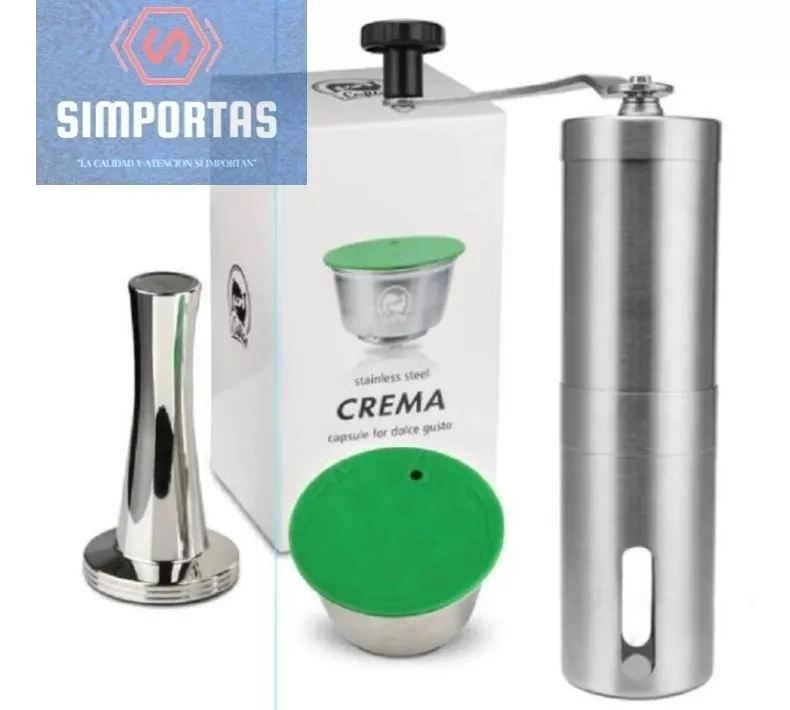 SET COMPLETO DOLCE GUSTO CAPSULA ACERO APISONADOR MOLEDERO - 1