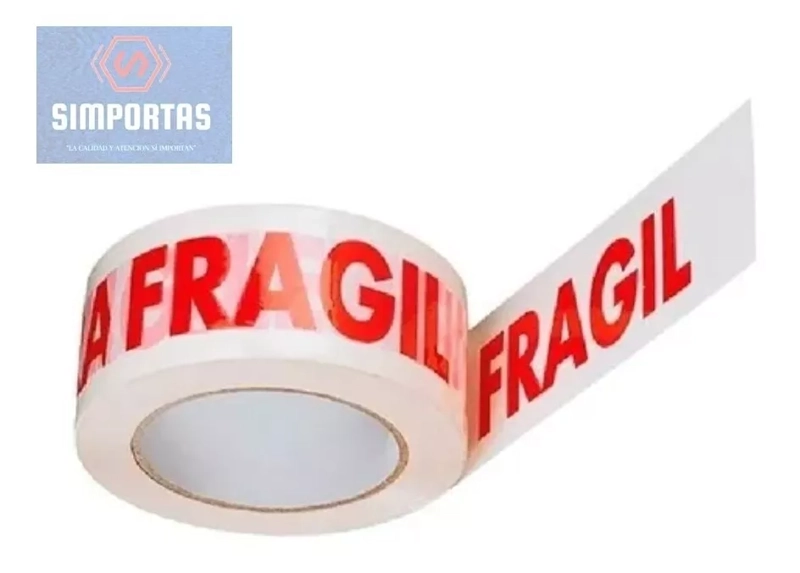 CINTA DE EMBALAJE IMPRESA FRAGIL SANTIAGO - 1