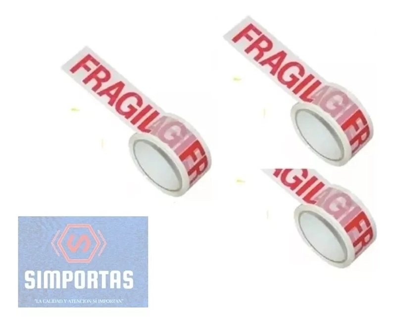 CINTA DE EMBALAJE IMPRESA FRAGIL PUENTE ALTO PACK 3 - 1